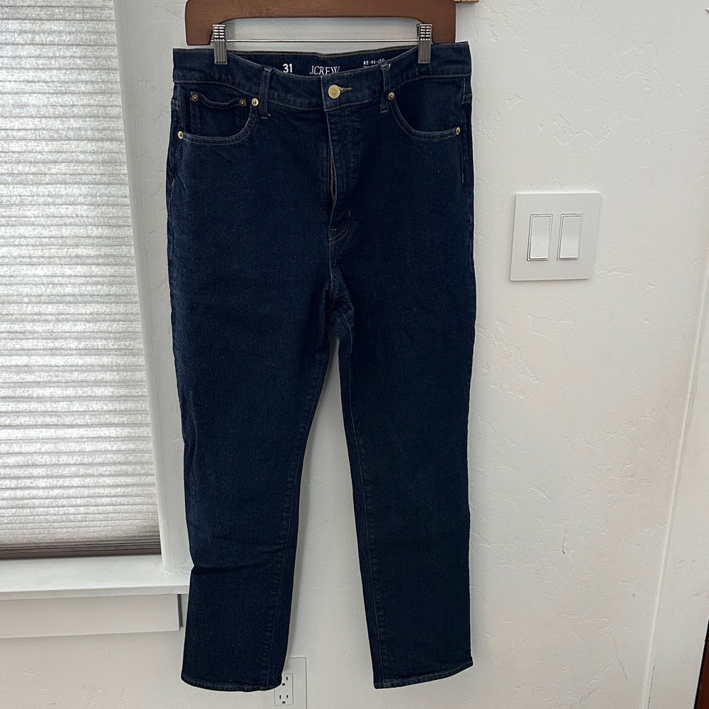 JCrew ‘96 Straight Dark Blue Denim Jeans (31)